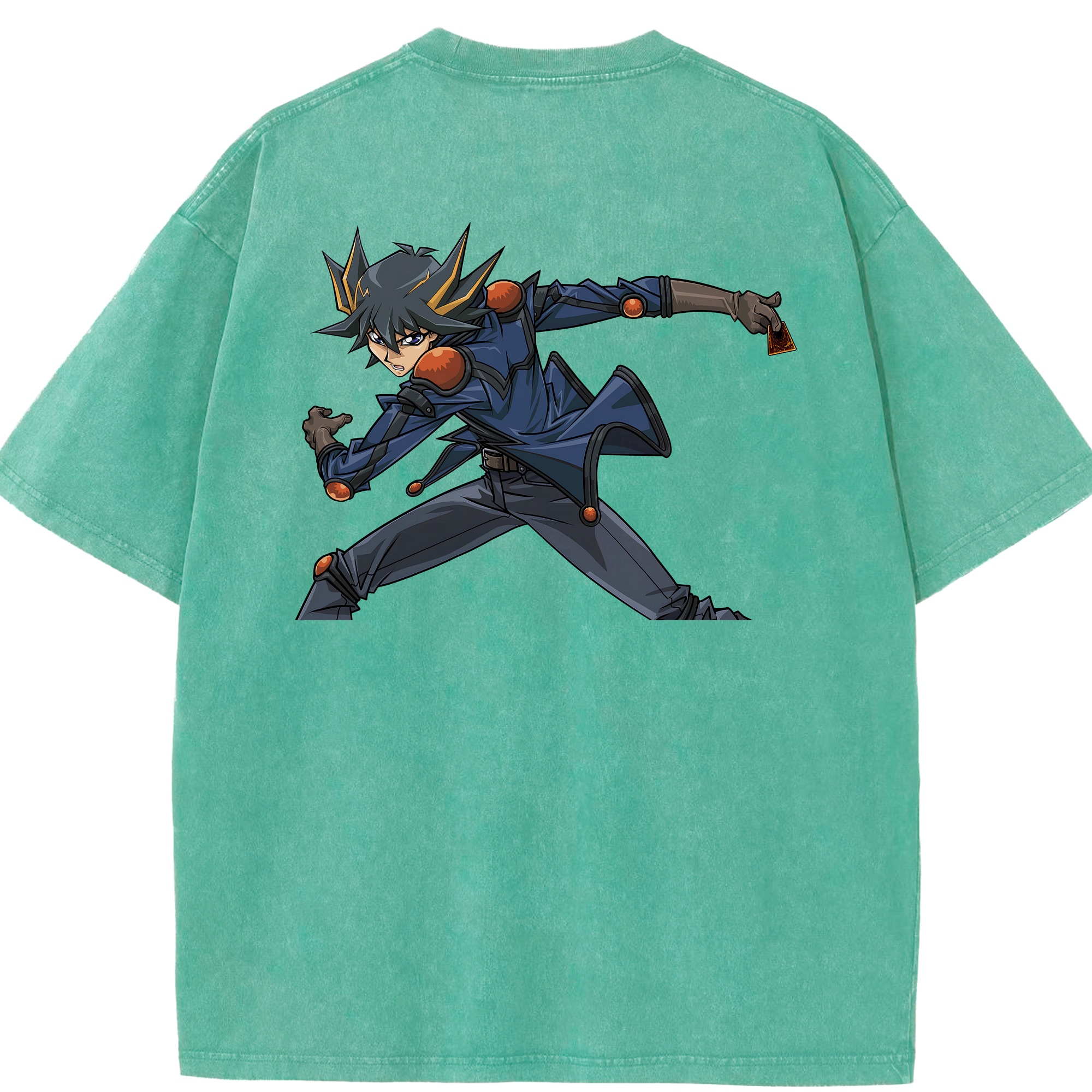 （画像用） 遊☆戯☆王 Yu-Gi-Oh! 綿100% ヴィンテージ風 半袖Tシャツ（背面プリント）